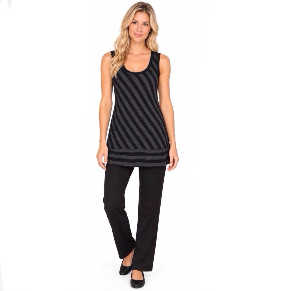 Cabi Asymmetrical Striped Tunic Style Tank Top Small